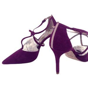 NWT Boden Jennifer purple T-bar suede Heels